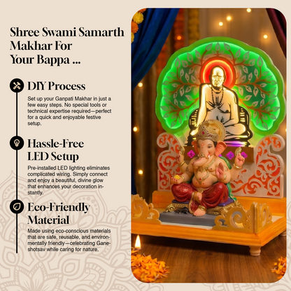 Shree Swami Samarth LED Ganapati Aasan | Eco-Friendly & DIY Setup