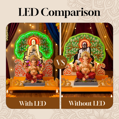 Shree Swami Samarth LED Ganapati Aasan | Eco-Friendly & DIY Setup