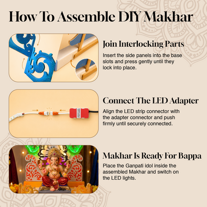 Shree Swami Samarth LED Ganapati Aasan | Eco-Friendly & DIY Setup