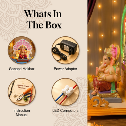 Shree Swami Samarth LED Ganapati Aasan | Eco-Friendly & DIY Setup
