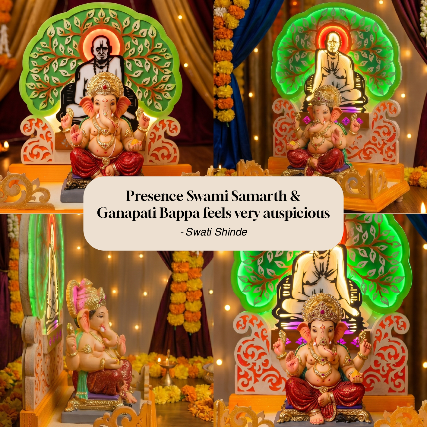 Shree Swami Samarth LED Ganapati Aasan | Eco-Friendly & DIY Setup