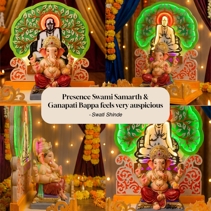Shree Swami Samarth LED Ganapati Aasan | Eco-Friendly & DIY Setup