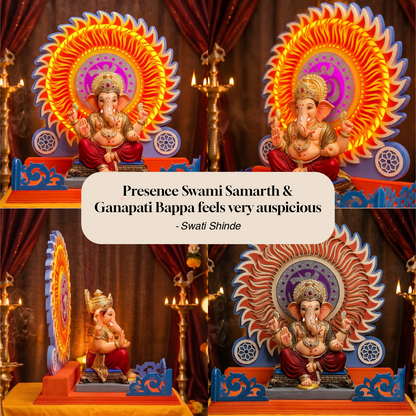 Surya Aasan | 2ft LED Ganpati Aasan | Eco-Friendly Ganapati Decoration
